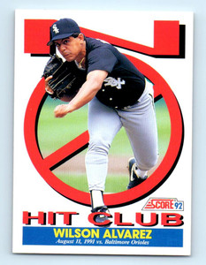 1992 Score #428 Wilson Alvarez VG Chicago White Sox